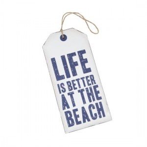 Natpis „Život je bolji na plaži“